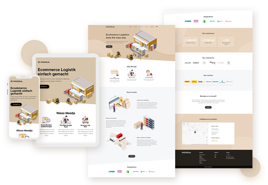 Primecase Design created website design and built website for Moodja